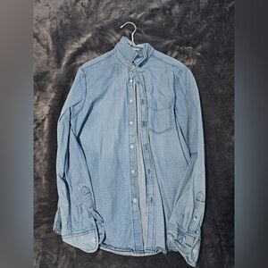 Denim and Flower Dress Shirt